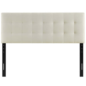 Modway Furniture Lily Upholstered Fabric Queen Headboard by Modway - Modern Tufted Design for Cozy Bedrooms Ivory MOD-5041-IVO