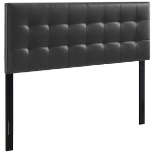 Modway Furniture Lily Upholstered Vinyl Queen Headboard by Modway - Modern Tufted Design for Stylish Bedroom Decor Black MOD-5130-BLK