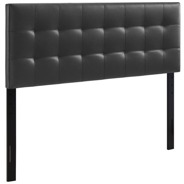 Modway Furniture Lily Upholstered Vinyl Queen Headboard by Modway - Modern Tufted Design for Stylish Bedroom Decor Black MOD-5130-BLK