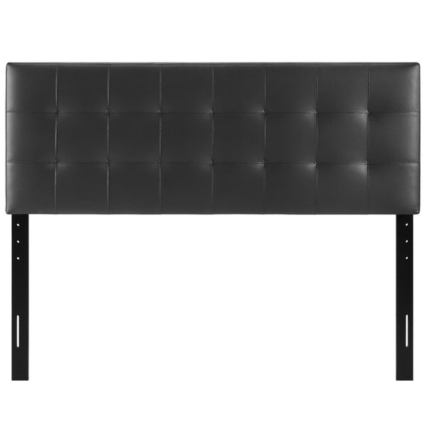 Modway Furniture Lily Upholstered Vinyl Queen Headboard by Modway - Modern Tufted Design for Stylish Bedroom Decor Black MOD-5130-BLK