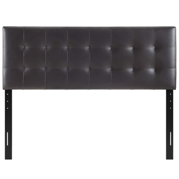 Modway Furniture Lily Upholstered Vinyl Queen Headboard by Modway - Modern Tufted Design for Stylish Bedroom Decor Brown MOD-5130-BRN