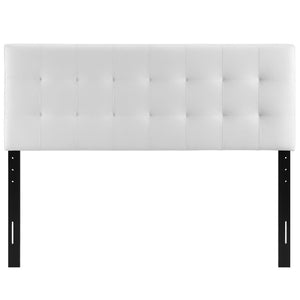 Modway Furniture Lily Upholstered Vinyl Queen Headboard by Modway - Modern Tufted Design for Stylish Bedroom Decor White MOD-5130-WHI