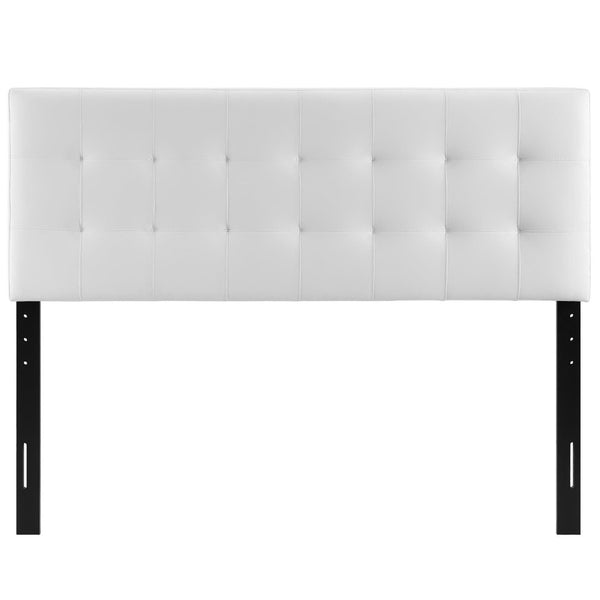 Modway Furniture Lily Upholstered Vinyl Queen Headboard by Modway - Modern Tufted Design for Stylish Bedroom Decor White MOD-5130-WHI