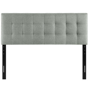 Modway Furniture Lily Upholstered Full Headboard - Modern Tufted Linen Design for Stylish Bedroom Elegance and Comfort Gray MOD-5146-GRY