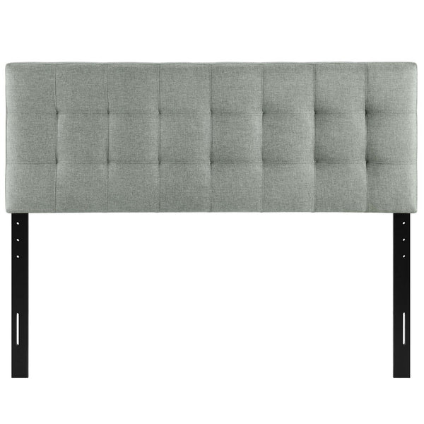 Modway Furniture Lily Upholstered Full Headboard - Modern Tufted Linen Design for Stylish Bedroom Elegance and Comfort Gray MOD-5146-GRY