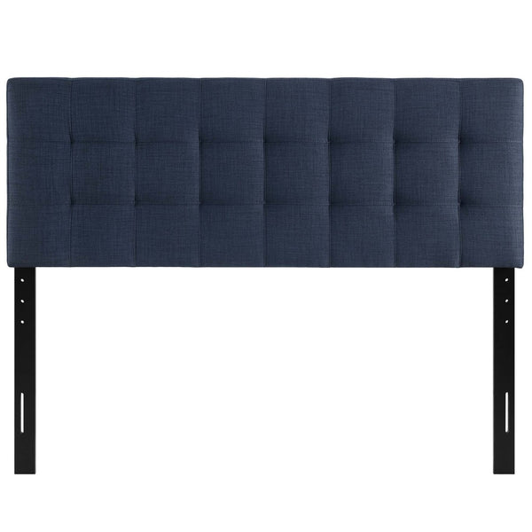 Modway Furniture Lily Upholstered Full Headboard - Modern Tufted Linen Design for Stylish Bedroom Elegance and Comfort Navy MOD-5146-NAV