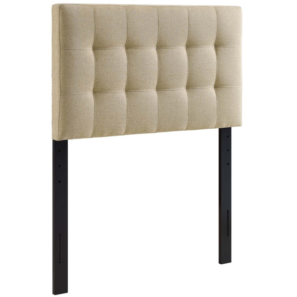 Modway Furniture Lily Upholstered Twin Headboard by Modway - Modern Elegance with Versatile Mounting & Tufted Design Beige MOD-5148-BEI