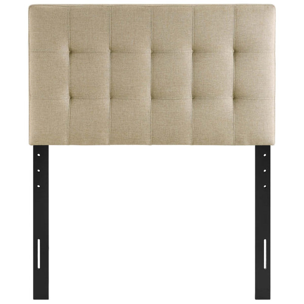 Modway Furniture Lily Upholstered Twin Headboard by Modway - Modern Elegance with Versatile Mounting & Tufted Design Beige MOD-5148-BEI