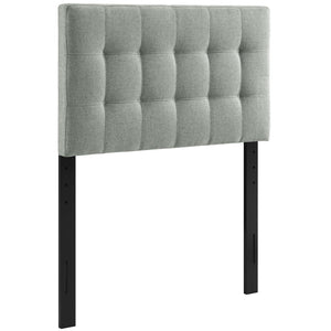 Modway Furniture Lily Upholstered Twin Headboard by Modway - Modern Elegance with Versatile Mounting & Tufted Design Gray MOD-5148-GRY