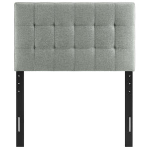 Modway Furniture Lily Upholstered Twin Headboard by Modway - Modern Elegance with Versatile Mounting & Tufted Design Gray MOD-5148-GRY