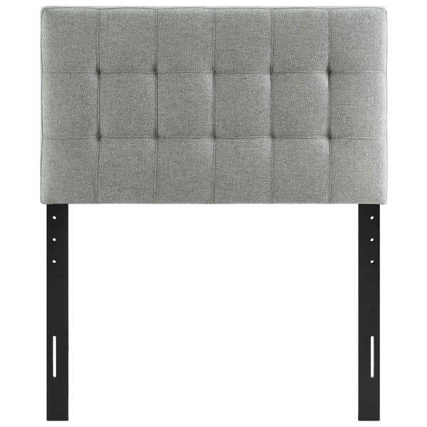 Modway Furniture Lily Upholstered Twin Headboard by Modway - Modern Elegance with Versatile Mounting & Tufted Design Gray MOD-5148-GRY