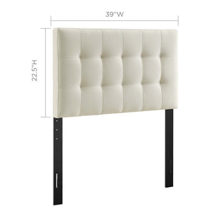 Modway Furniture Lily Upholstered Twin Headboard by Modway - Modern Elegance with Versatile Mounting & Tufted Design Ivory MOD-5148-IVO