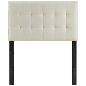 Modway Furniture Lily Upholstered Twin Headboard by Modway - Modern Elegance with Versatile Mounting & Tufted Design Ivory MOD-5148-IVO