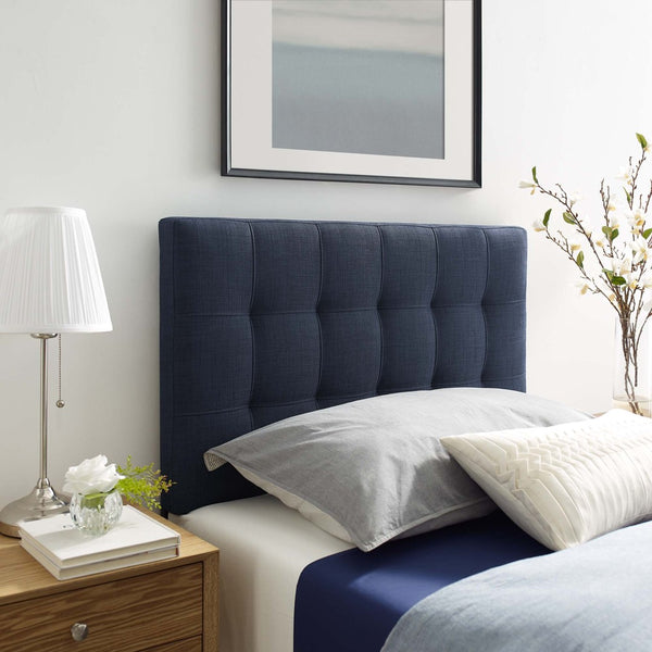Modway Furniture Lily Upholstered Twin Headboard by Modway - Modern Elegance with Versatile Mounting & Tufted Design Navy MOD-5148-NAV