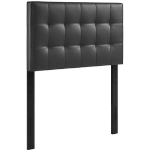 Modway Furniture Lily Upholstered Vinyl Twin Headboard - Modern Tufted Design for Stylish Bedrooms and Dorms Black MOD-5149-BLK