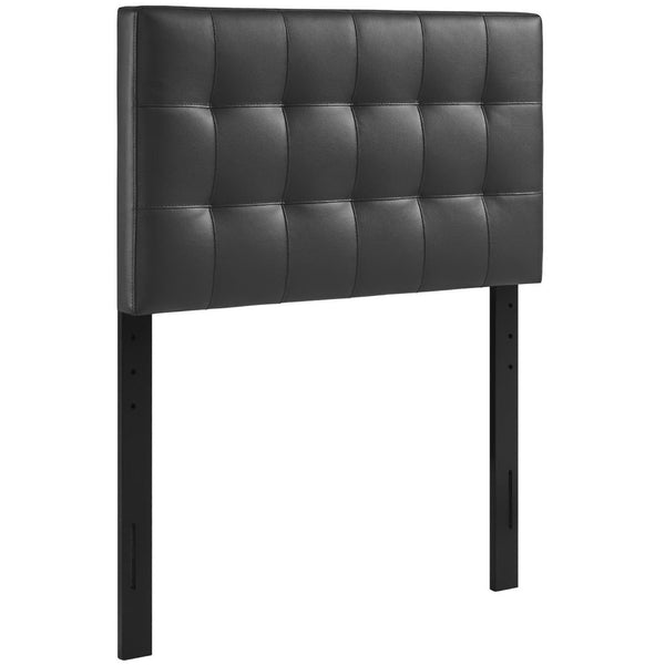 Modway Furniture Lily Upholstered Vinyl Twin Headboard - Modern Tufted Design for Stylish Bedrooms and Dorms Black MOD-5149-BLK