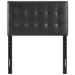 Modway Furniture Lily Upholstered Vinyl Twin Headboard - Modern Tufted Design for Stylish Bedrooms and Dorms Black MOD-5149-BLK