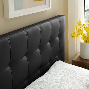 Modway Furniture Lily Upholstered Vinyl Twin Headboard - Modern Tufted Design for Stylish Bedrooms and Dorms Black MOD-5149-BLK