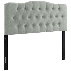 Modway Furniture Annabel Upholstered Fabric Queen Headboard by Modway - Elegant Design with Adjustable Heights for Comfort Gray MOD-5154-GRY