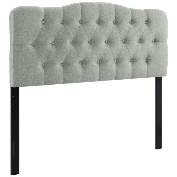 Modway Furniture Annabel Upholstered Fabric Queen Headboard by Modway - Elegant Design with Adjustable Heights for Comfort Gray MOD-5154-GRY