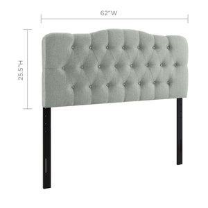 Modway Furniture Annabel Upholstered Fabric Queen Headboard by Modway - Elegant Design with Adjustable Heights for Comfort Gray MOD-5154-GRY