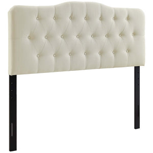 Modway Furniture Annabel Upholstered Fabric Queen Headboard by Modway - Elegant Design with Adjustable Heights for Comfort Ivory MOD-5154-IVO