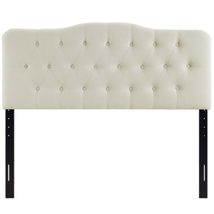 Modway Furniture Annabel Upholstered Fabric Queen Headboard by Modway - Elegant Design with Adjustable Heights for Comfort Ivory MOD-5154-IVO