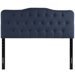 Modway Furniture Annabel Upholstered Fabric Queen Headboard by Modway - Elegant Design with Adjustable Heights for Comfort Navy MOD-5154-NAV