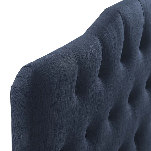 Modway Furniture Annabel Upholstered Fabric Queen Headboard by Modway - Elegant Design with Adjustable Heights for Comfort Navy MOD-5154-NAV