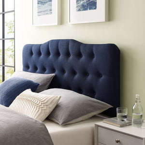 Modway Furniture Annabel Upholstered Fabric Queen Headboard by Modway - Elegant Design with Adjustable Heights for Comfort Navy MOD-5154-NAV