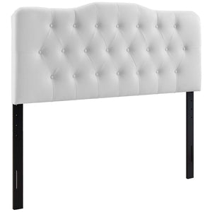 Modway Furniture Annabel Upholstered Vinyl Queen Headboard by Modway - Luxurious Comfort & Elegant Design for Your Bedroom White MOD-5155-WHI