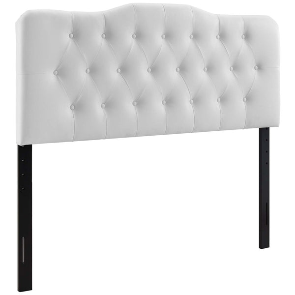 Modway Furniture Annabel Upholstered Vinyl Queen Headboard by Modway - Luxurious Comfort & Elegant Design for Your Bedroom White MOD-5155-WHI