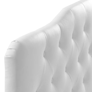 Modway Furniture Annabel Upholstered Vinyl Queen Headboard by Modway - Luxurious Comfort & Elegant Design for Your Bedroom White MOD-5155-WHI