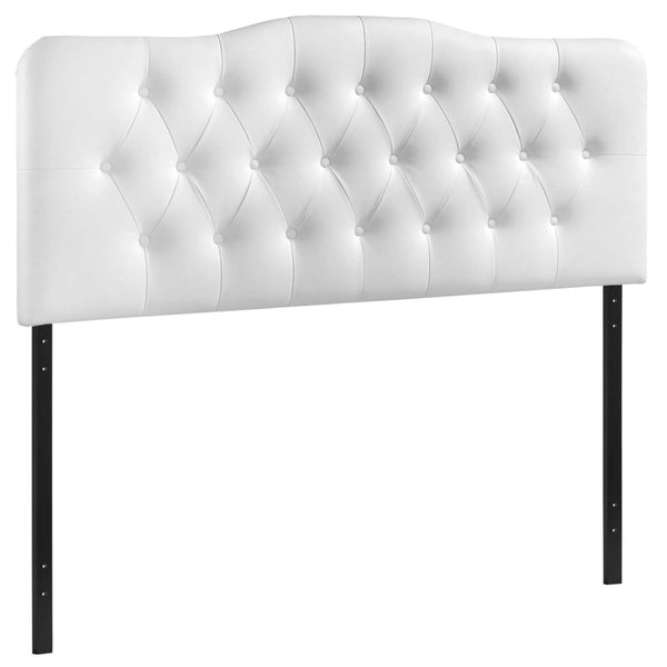 Modway Furniture Annabel Upholstered Vinyl King Headboard - Luxurious Button-Tufted Design for Modern & Classic Bedrooms MOD-5159-WHI