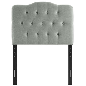Modway Furniture Annabel Upholstered Twin Headboard - Stylish Gray Button-Tufted Design for Dorms & Guest Rooms MOD-5160-GRY