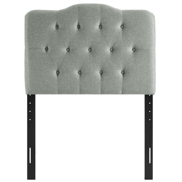 Modway Furniture Annabel Upholstered Twin Headboard - Stylish Gray Button-Tufted Design for Dorms & Guest Rooms MOD-5160-GRY