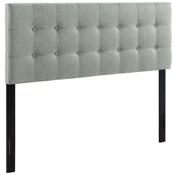 Modway Furniture Emily Upholstered Queen Headboard by Modway - Modern Button-Tufted Design for Stylish Bedrooms Gray MOD-5170-GRY