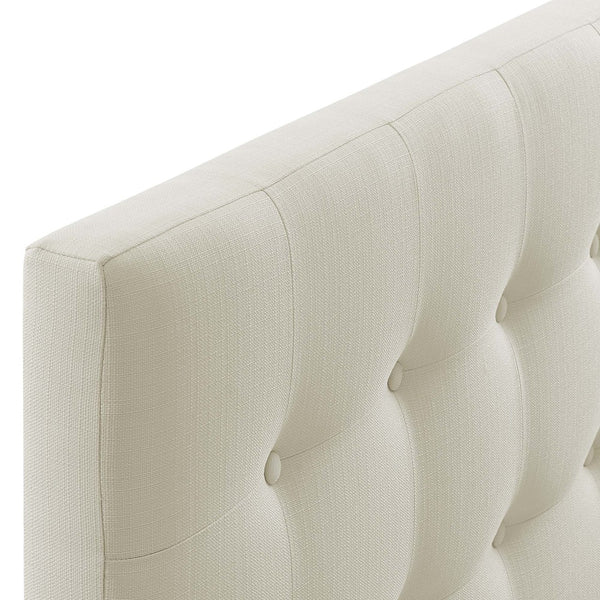 Modway Furniture Emily Upholstered Queen Headboard by Modway - Modern Button-Tufted Design for Stylish Bedrooms Ivory MOD-5170-IVO