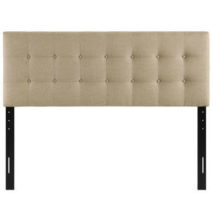 Modway Furniture Emily Upholstered Fabric Full Headboard by Modway - Modern Button-Tufted Design for Stylish Bedrooms Beige MOD-5172-BEI