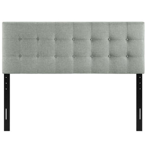 Modway Furniture Emily Upholstered Fabric Full Headboard by Modway - Modern Button-Tufted Design for Stylish Bedrooms Gray MOD-5172-GRY