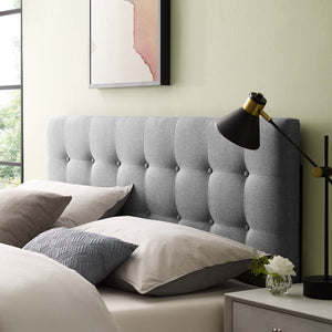 Modway Furniture Emily Upholstered Fabric Full Headboard by Modway - Modern Button-Tufted Design for Stylish Bedrooms Gray MOD-5172-GRY