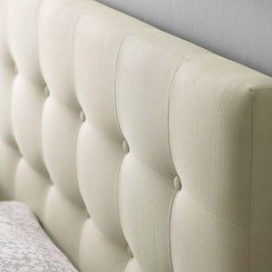 Modway Furniture Emily Upholstered Fabric Full Headboard by Modway - Modern Button-Tufted Design for Stylish Bedrooms Ivory MOD-5172-IVO