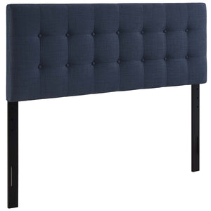 Modway Furniture Emily Upholstered Fabric Full Headboard by Modway - Modern Button-Tufted Design for Stylish Bedrooms Navy MOD-5172-NAV