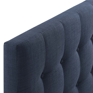 Modway Furniture Emily Upholstered Fabric Full Headboard by Modway - Modern Button-Tufted Design for Stylish Bedrooms Navy MOD-5172-NAV