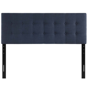 Modway Furniture Emily Upholstered Fabric Full Headboard by Modway - Modern Button-Tufted Design for Stylish Bedrooms Navy MOD-5172-NAV