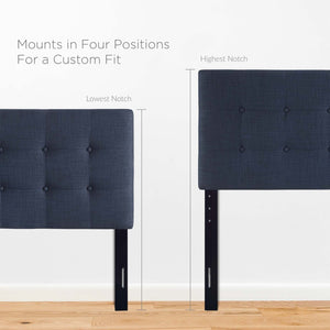 Modway Furniture Emily Upholstered Fabric Full Headboard by Modway - Modern Button-Tufted Design for Stylish Bedrooms Navy MOD-5172-NAV