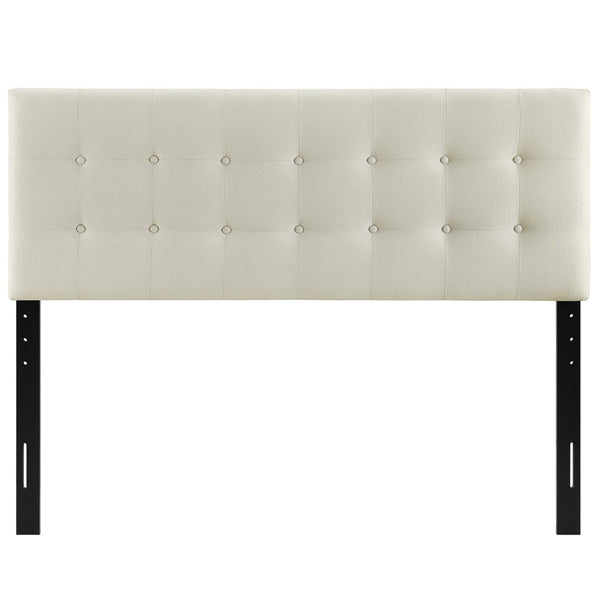 Modway Furniture Emily Upholstered Fabric King Headboard – Timeless Modern Elegance, Button-Tufted Design for Comfort Ivory MOD-5174-IVO