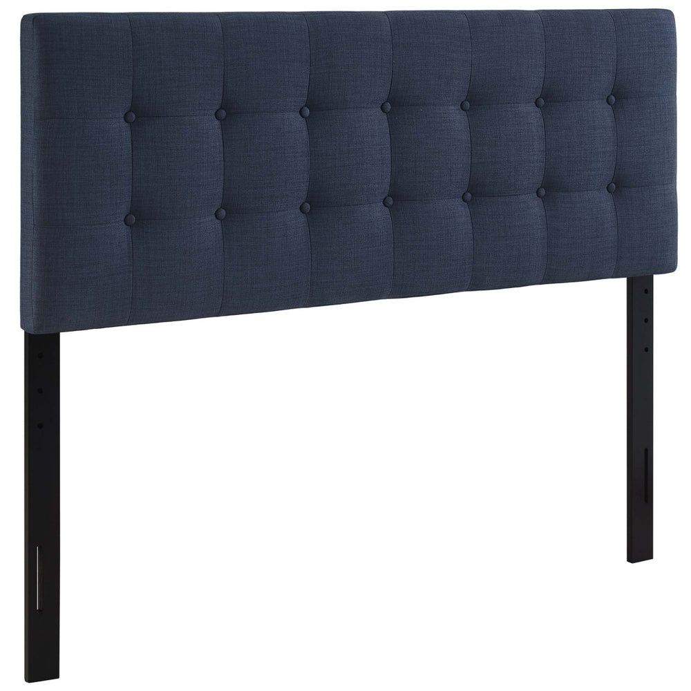Modway Furniture Emily Upholstered Fabric King Headboard – Timeless Modern Elegance, Button-Tufted Design for Comfort Navy MOD-5174-NAV