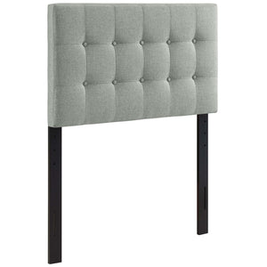 Modway Furniture Emily Upholstered Fabric Twin Headboard - Stylish Button-Tufted Design for Modern Bedrooms Gray MOD-5176-GRY