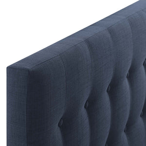 Modway Furniture Emily Upholstered Fabric Twin Headboard - Stylish Button-Tufted Design for Modern Bedrooms Navy MOD-5176-NAV
